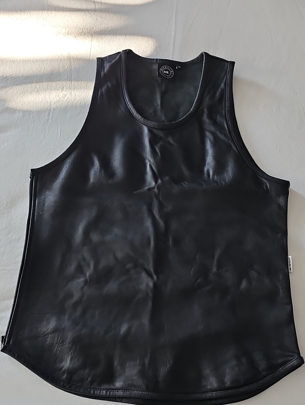 Black Leather Tank Top
